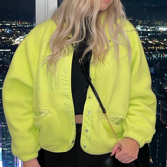 Forever 21 Jackets & Blazers - Forever 21 Neon Sherpa Jacket